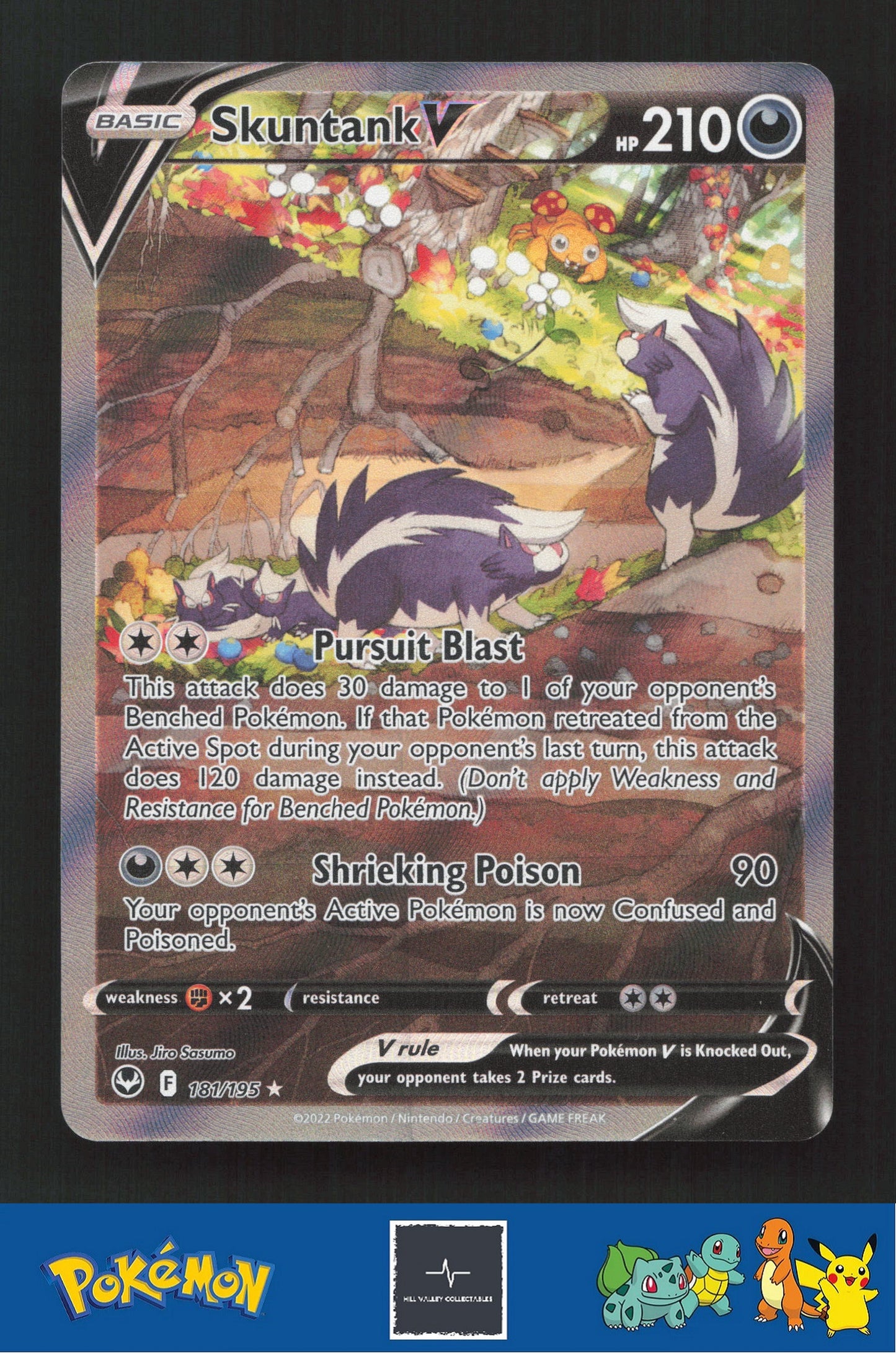 2022 Pokemon SWSH Silver Tempest 181/195 Skuntank V