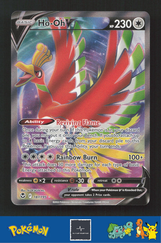 2022 Pokemon SWSH Silver Tempest 187/195 Ho-Oh V