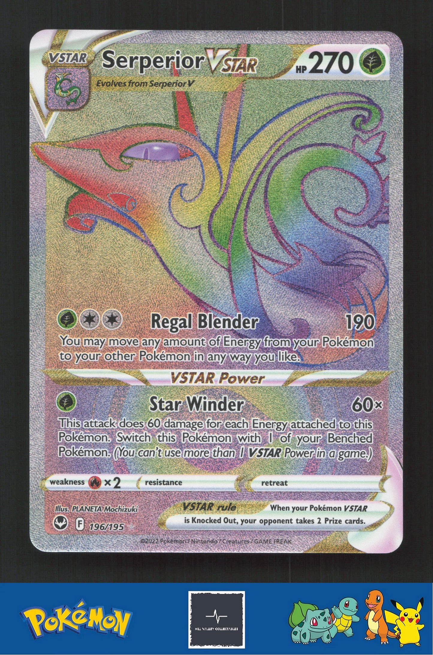 2022 Pokemon SWSH Silver Tempest 196/195 Serperior Vstar
