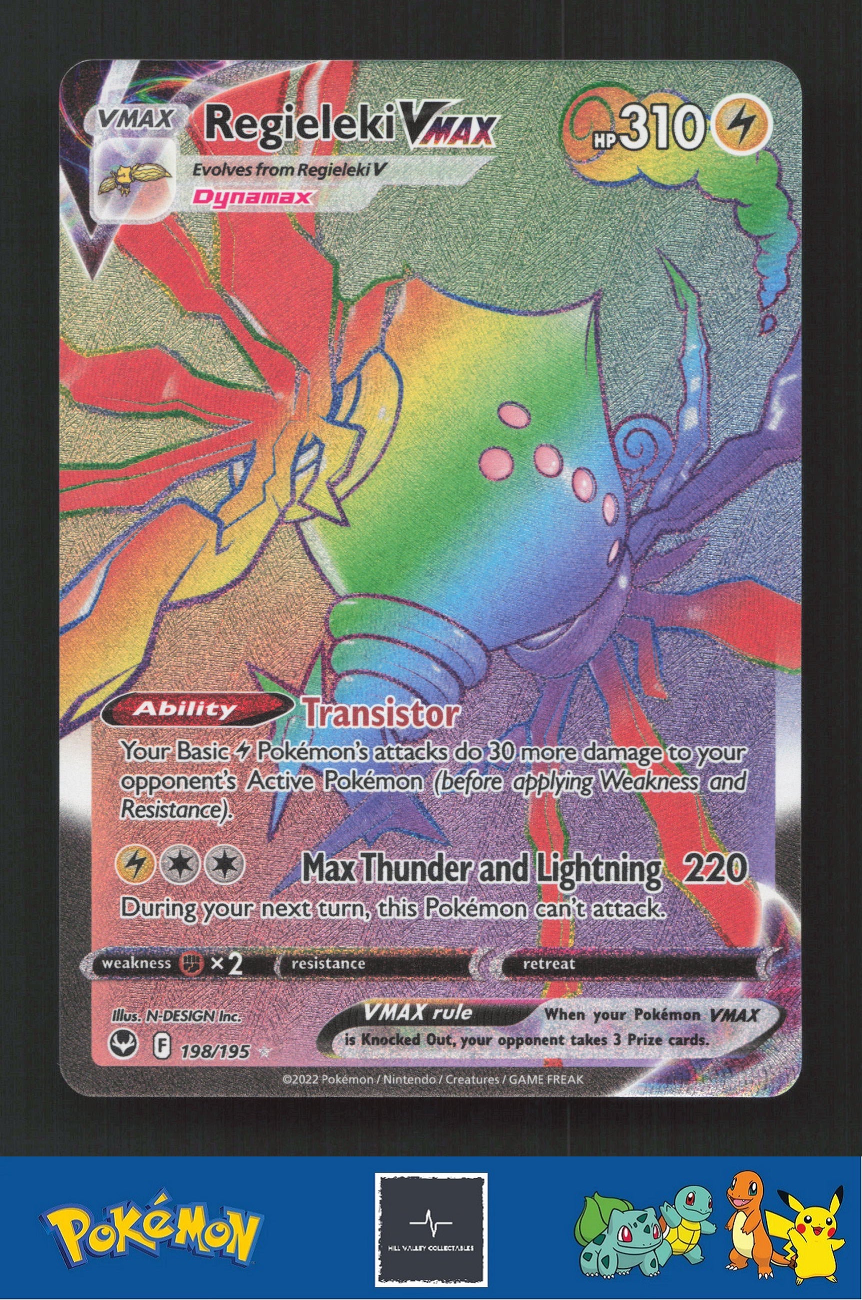 2022 Pokemon SWSH Silver Tempest 198/195 Regieleki Vstar