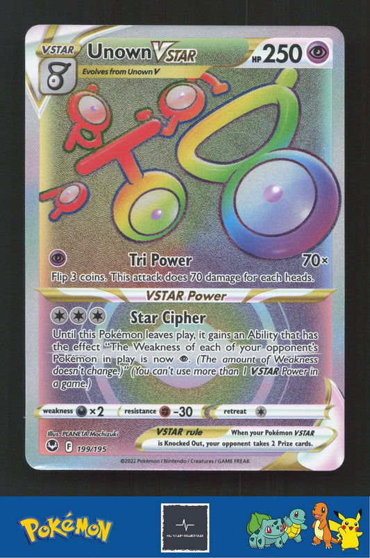 2022 Pokemon SWSH Silver Tempest 199/195 Unown Vstar