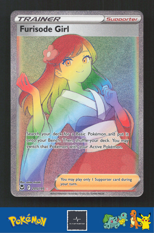 2022 Pokemon SWSH Silver Tempest 205/195 Furisode Girl