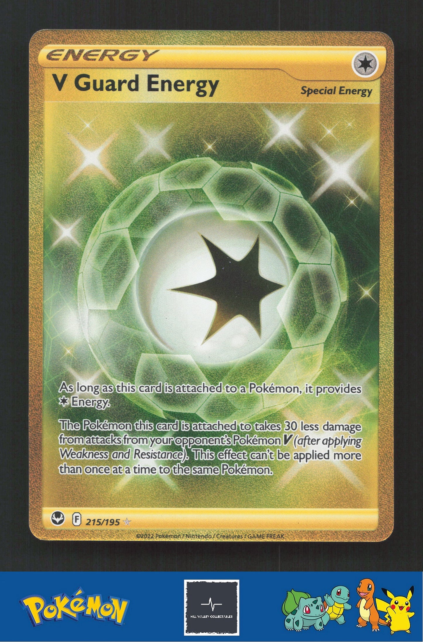 2022 Pokemon SWSH Silver Tempest 215/195 V Guard Energy