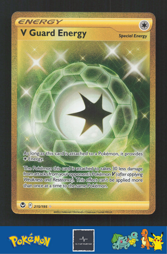 2022 Pokemon SWSH Silver Tempest 215/195 V Guard Energy