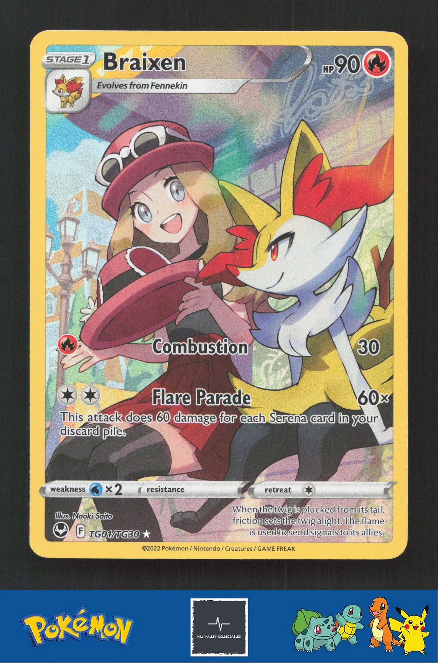 2022 Pokemon SWSH Silver Tempest TG01/TG30 Braixen