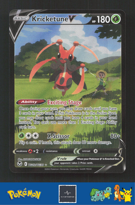 2022 Pokemon SWSH Silver Tempest TG12/TG30 Kricketune V