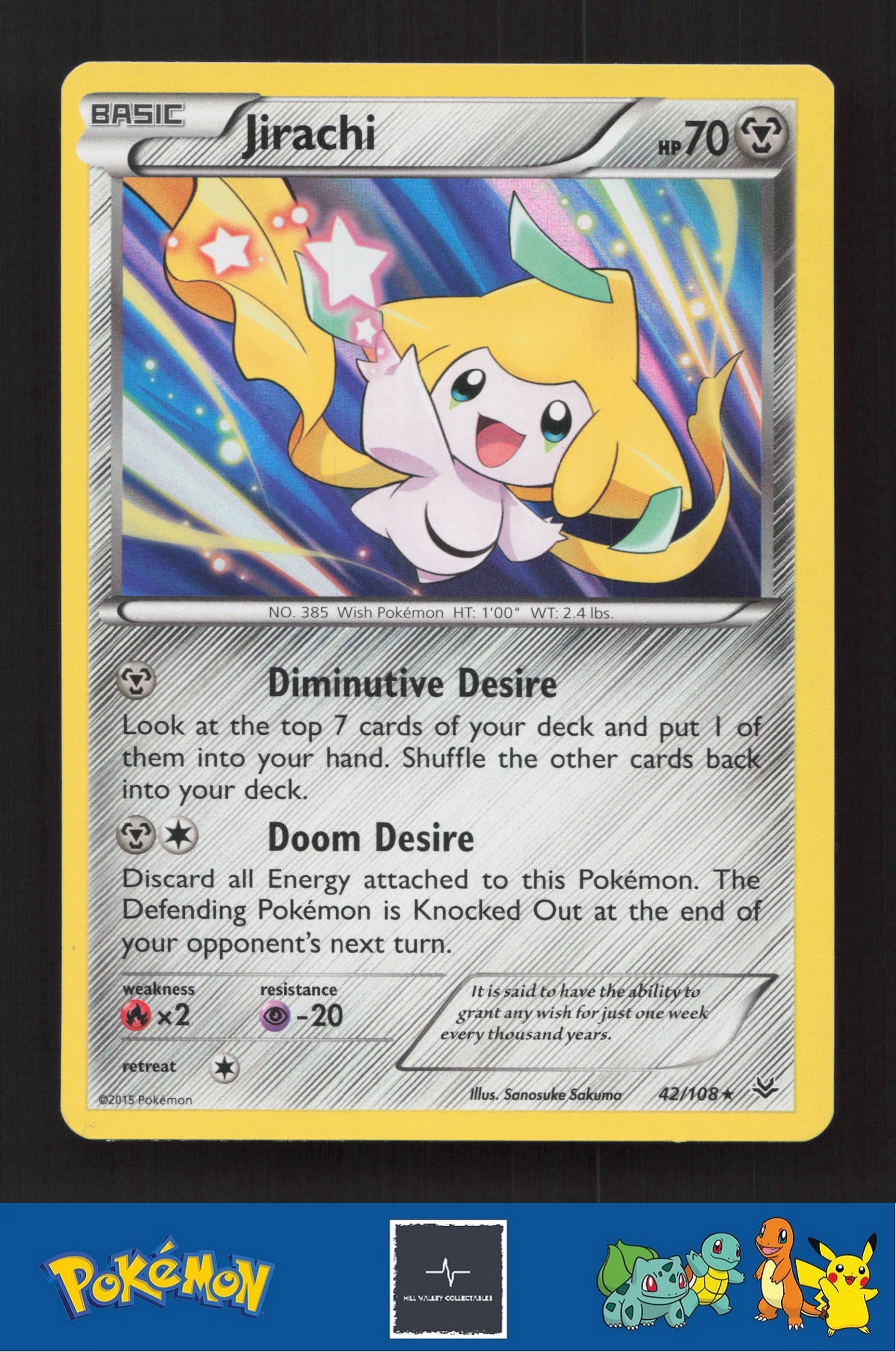 2015 Pokemon XY Roaring Skies 42/108 Jirachi Holo