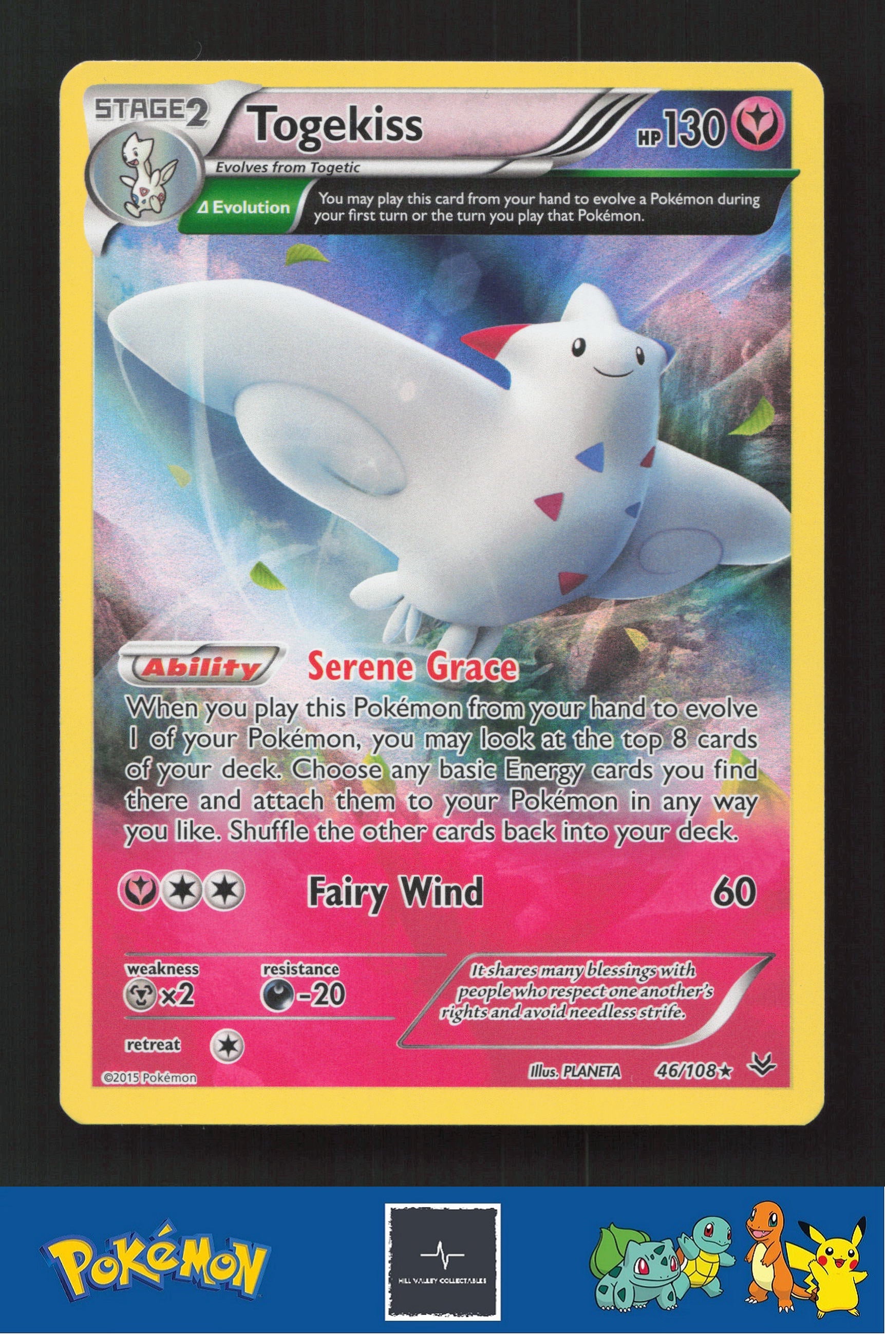 2015 Pokemon XY Roaring Skies 46/108 Togekiss (Delta) Reverse