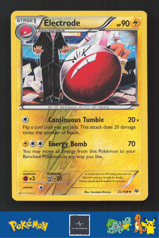 2015 Pokemon XY Roaring Skies 22/108 Electrode (Kamiya) Reverse