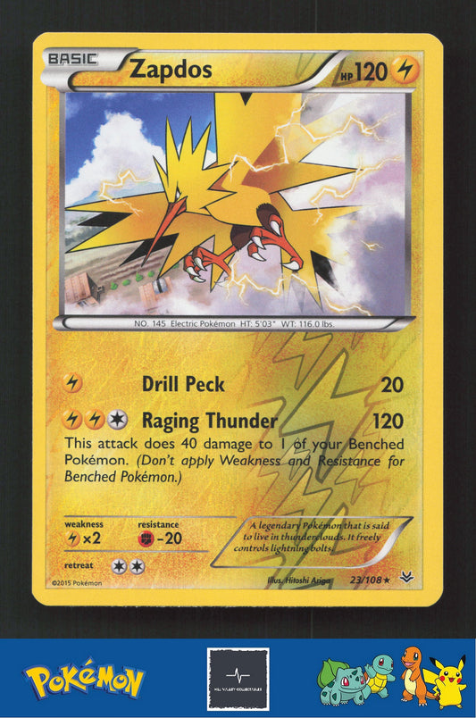 2015 Pokemon XY Roaring Skies 23/108 Zapdos Reverse