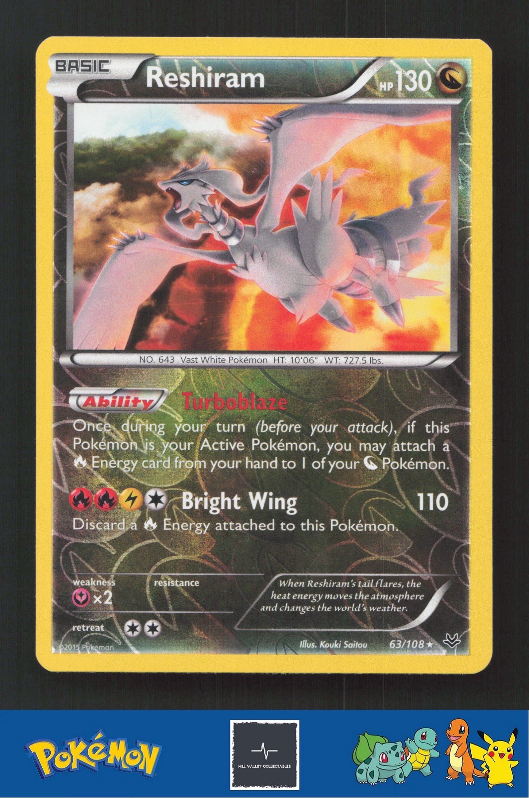 2015 Pokemon XY Roaring Skies 63/108 Reshiram Reverse