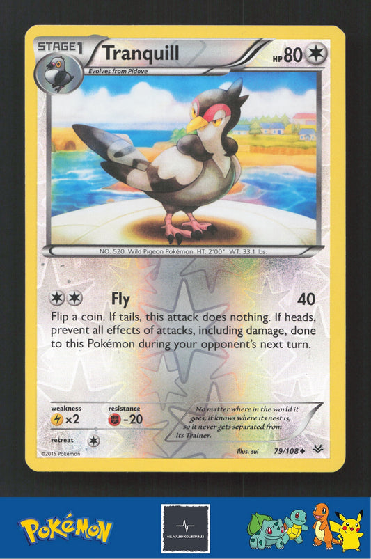 2015 Pokemon XY Roaring Skies 79/108 Tranquill Reverse