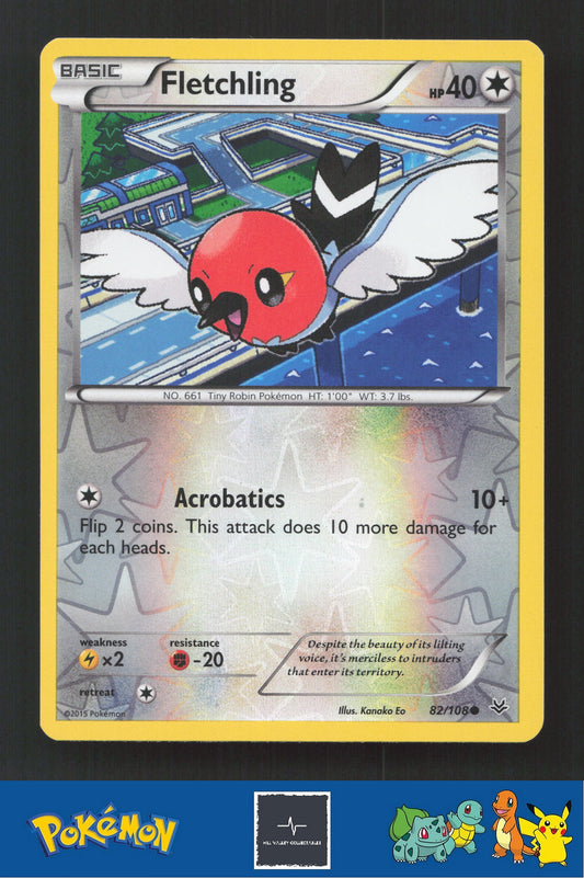 2015 Pokemon XY Roaring Skies 82/108 Fletchling Reverse