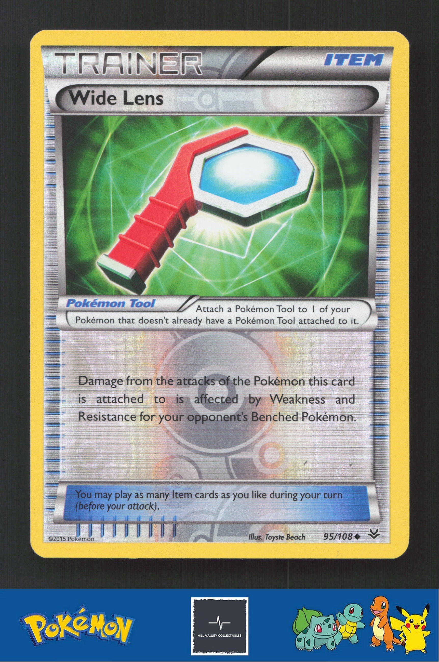 2015 Pokemon XY Roaring Skies 95/108 Wide Lens Reverse