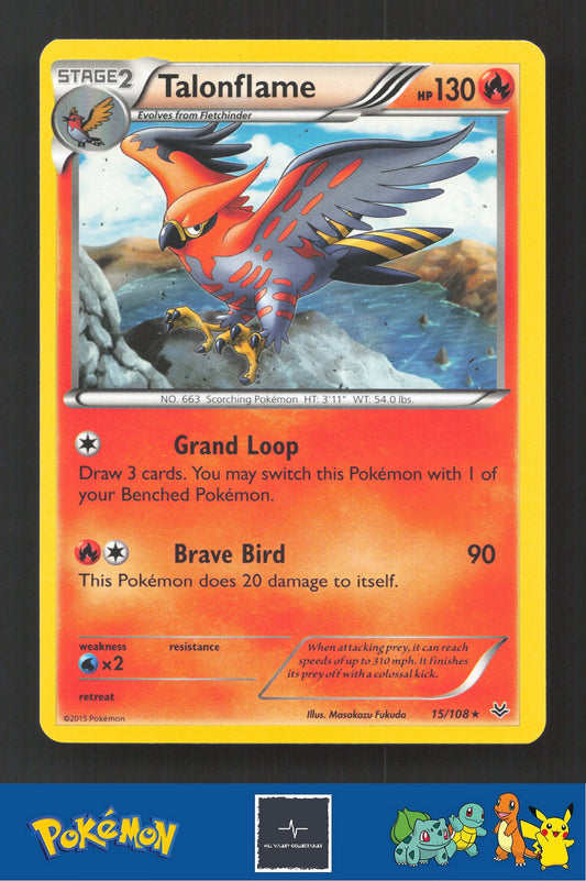 2015 Pokemon XY Roaring Skies 15/108 Talonflame