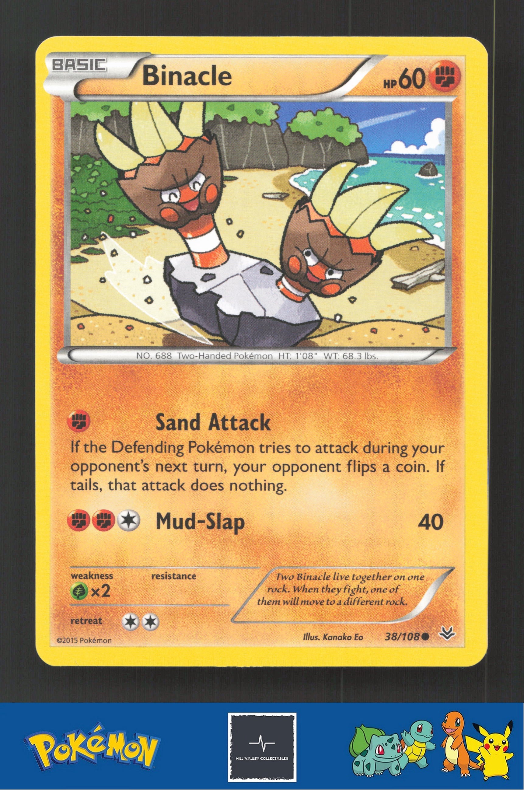 2015 Pokemon XY Roaring Skies 38/108 Binacle