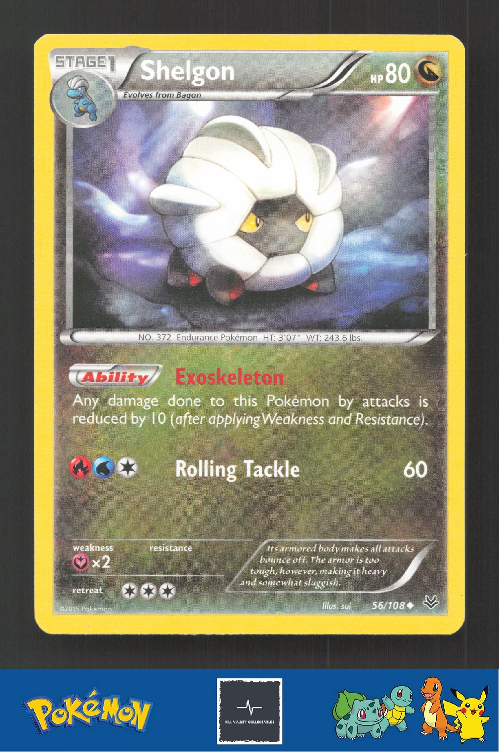 2015 Pokemon XY Roaring Skies 56/108 Shelgon