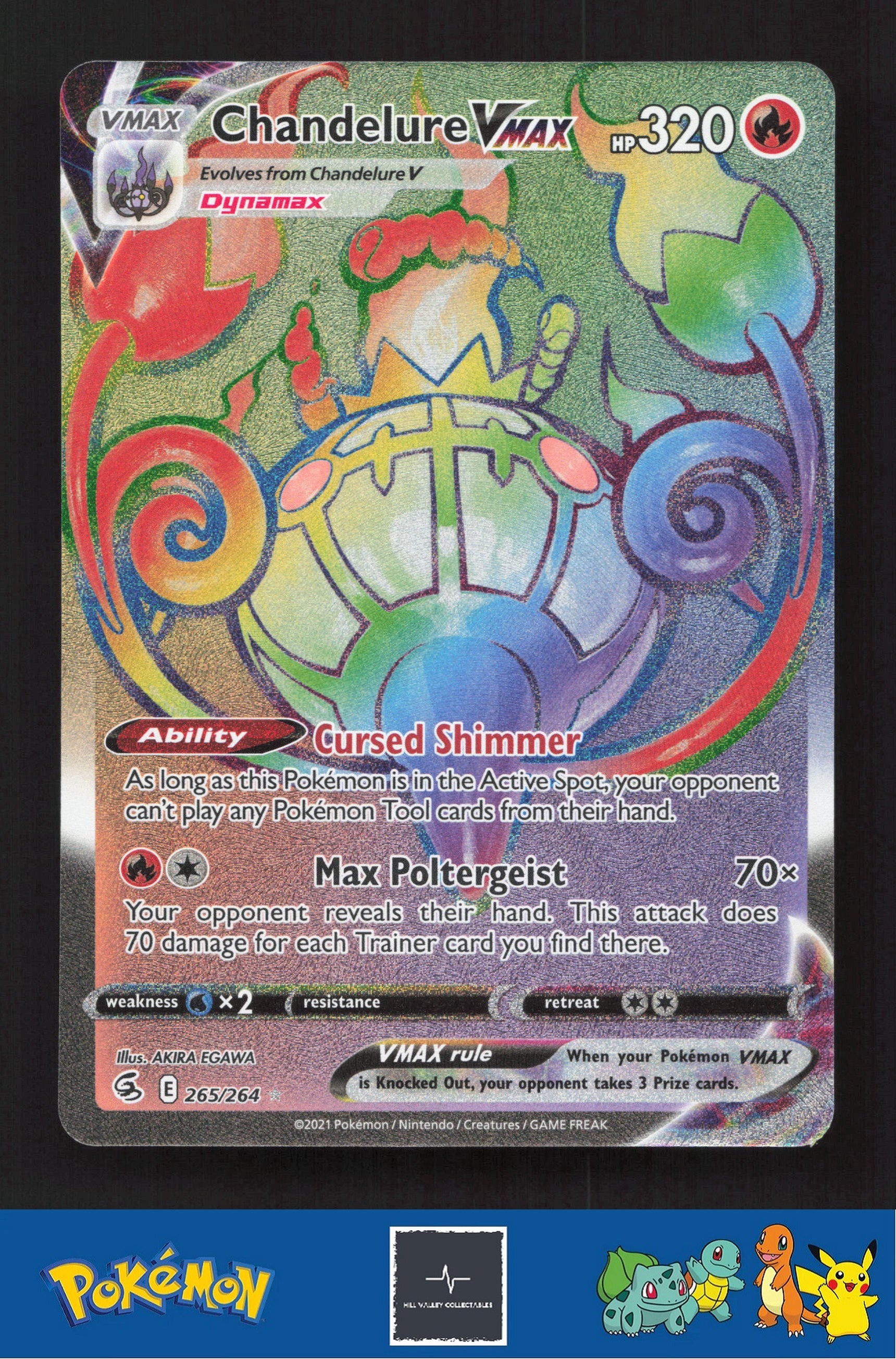 2021 Pokemon SWSH Fusion Strike 265/264 Chandelure VMAX