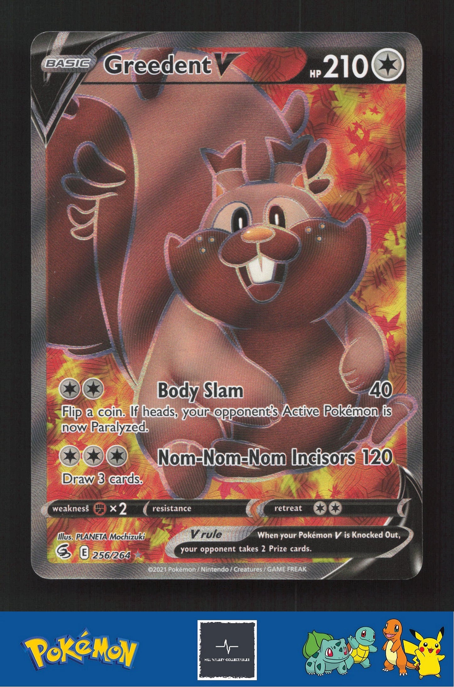 2021 Pokemon SWSH Fusion Strike 256/264 Greedent V