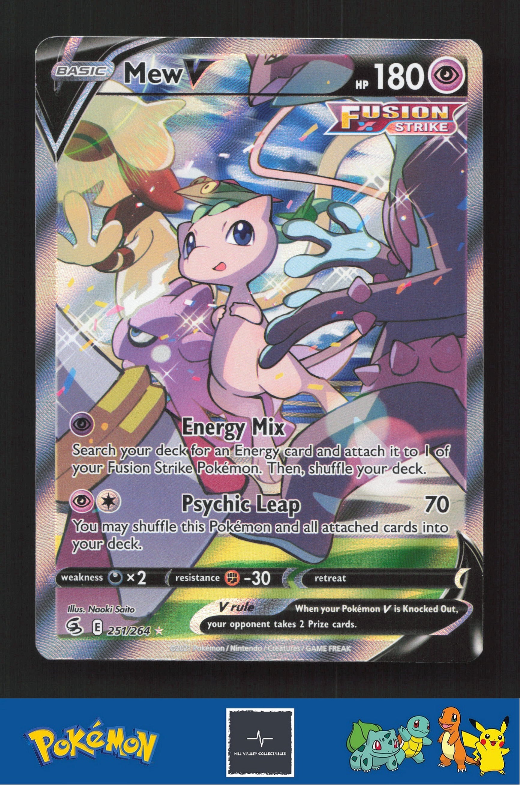 2021 Pokemon SWSH Fusion Strike 251/264 Mew V