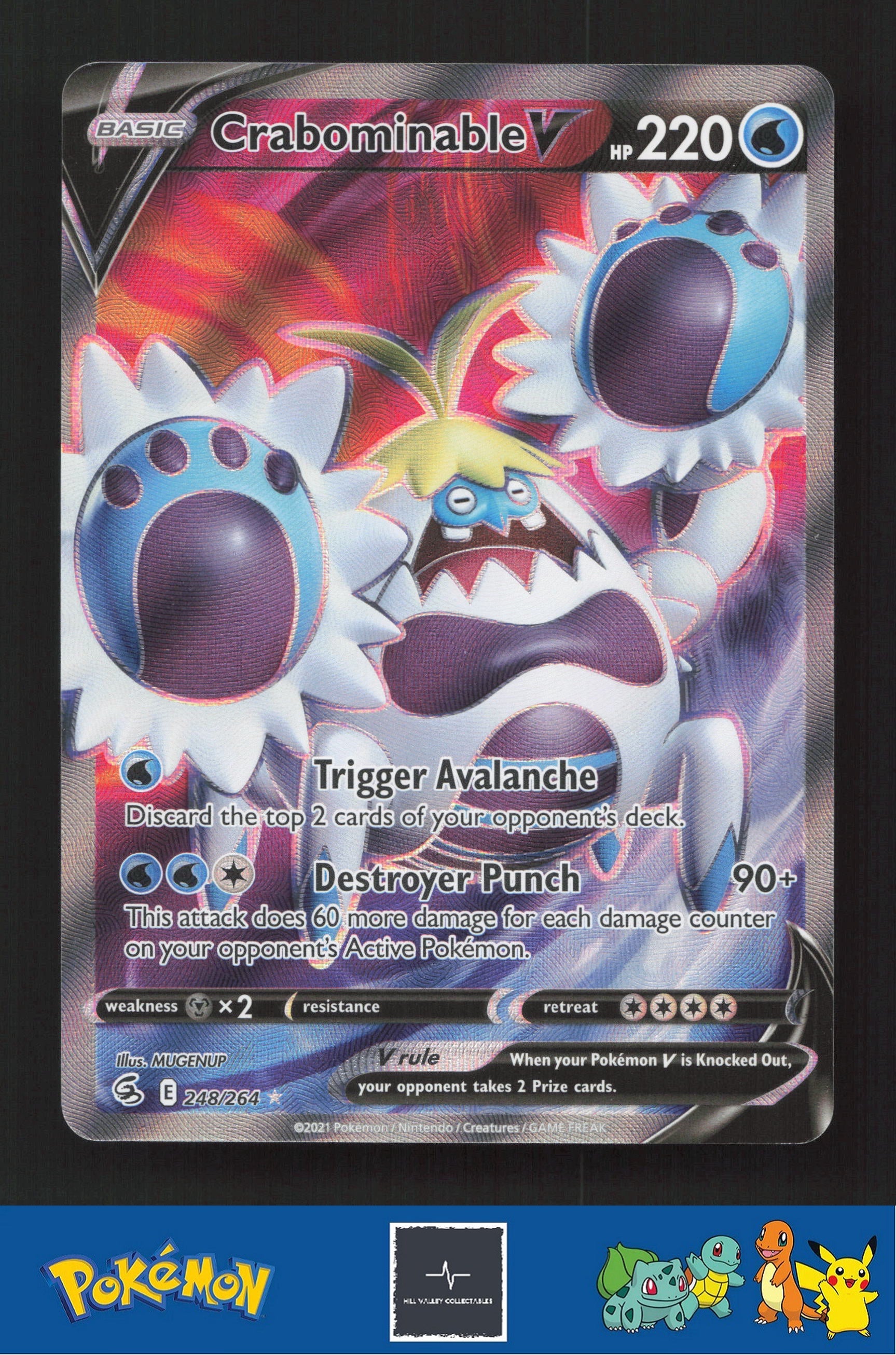 2021 Pokemon SWSH Fusion Strike 248/264 Crabominable V