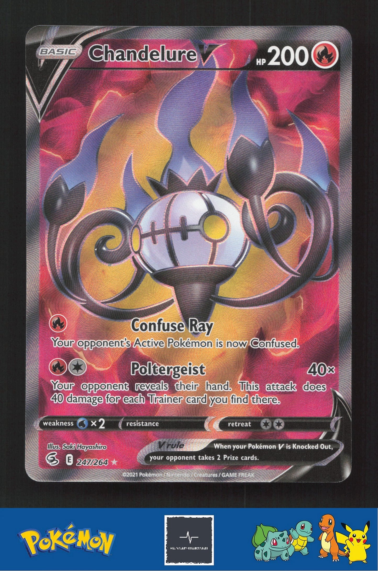 2021 Pokemon SWSH Fusion Strike 247/264 Chandelure V