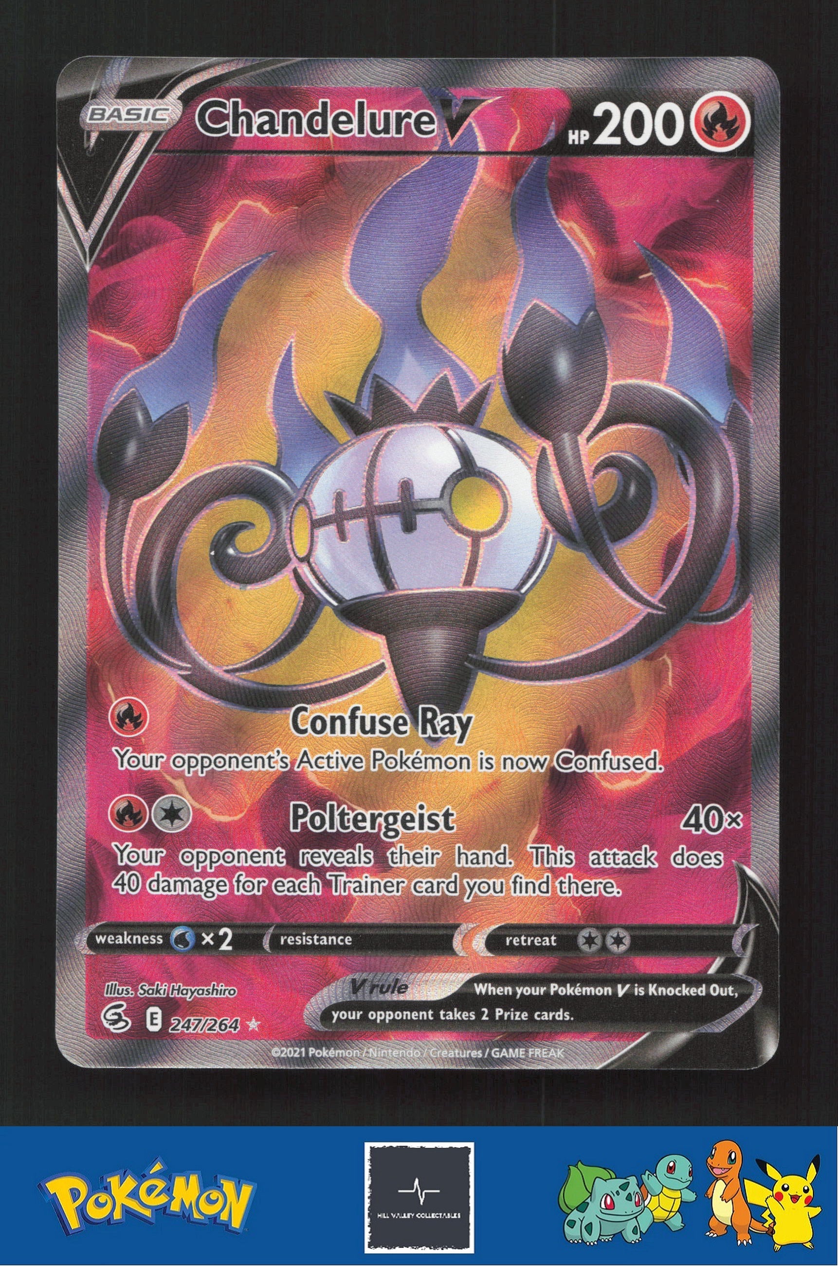 2021 Pokemon SWSH Fusion Strike 247/264 Chandelure V