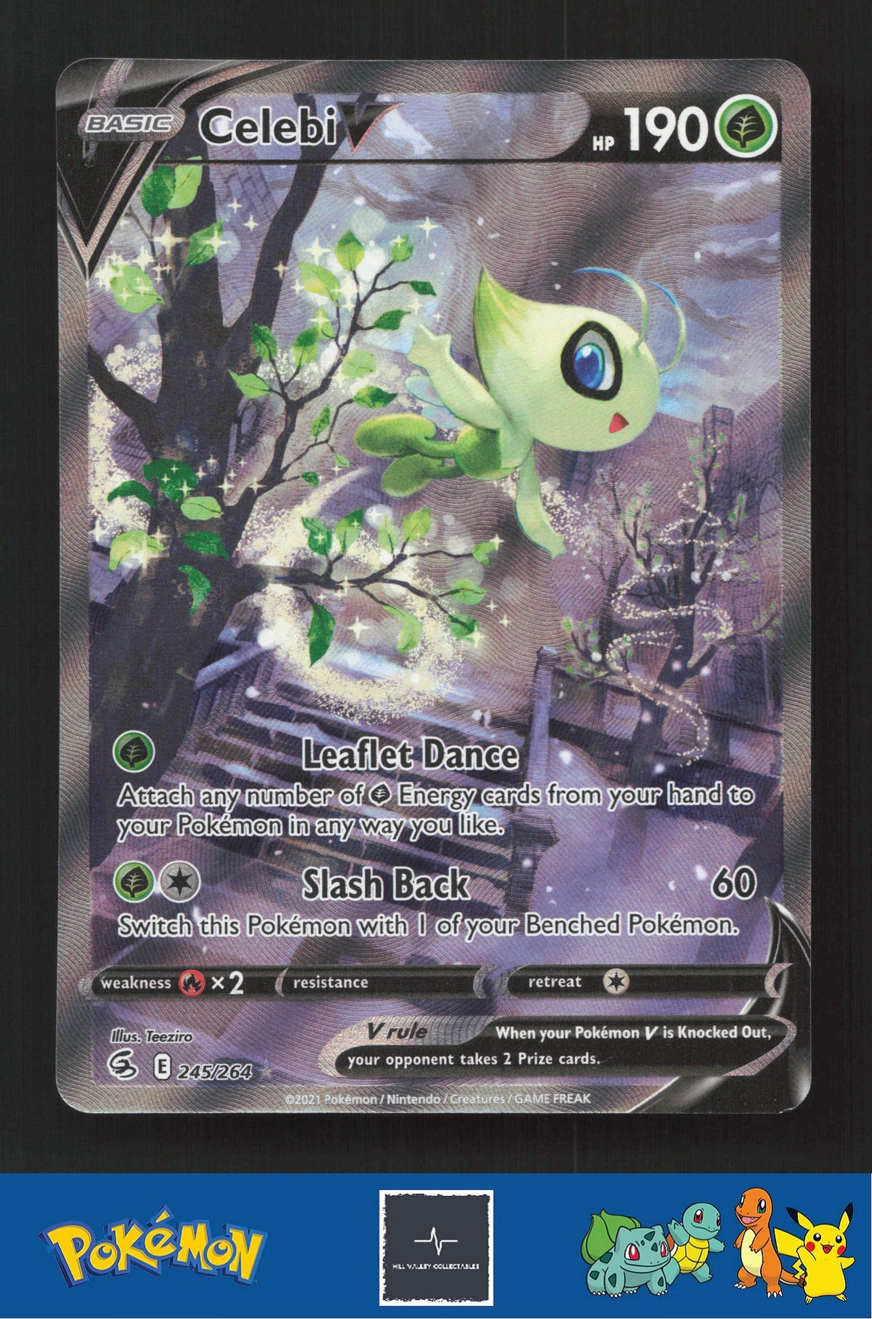 2021 Pokemon SWSH Fusion Strike 245/264 Celebi V