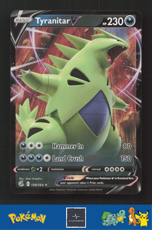 2021 Pokemon SWSH Fusion Strike 158/264 Tyranitar V