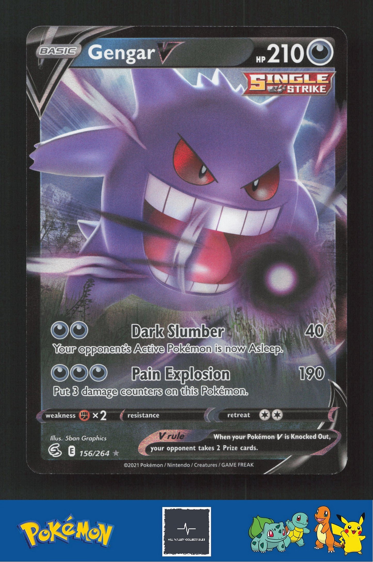 2021 Pokemon SWSH Fusion Strike 156/264 Gengar V