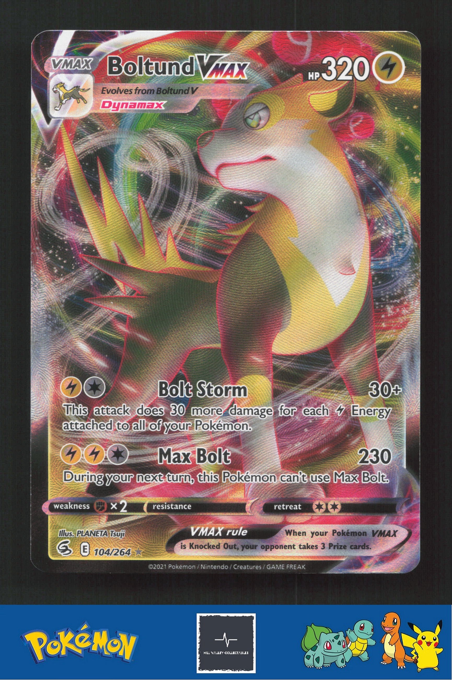 2021 Pokemon SWSH Fusion Strike 104/264 Boltund VMAX