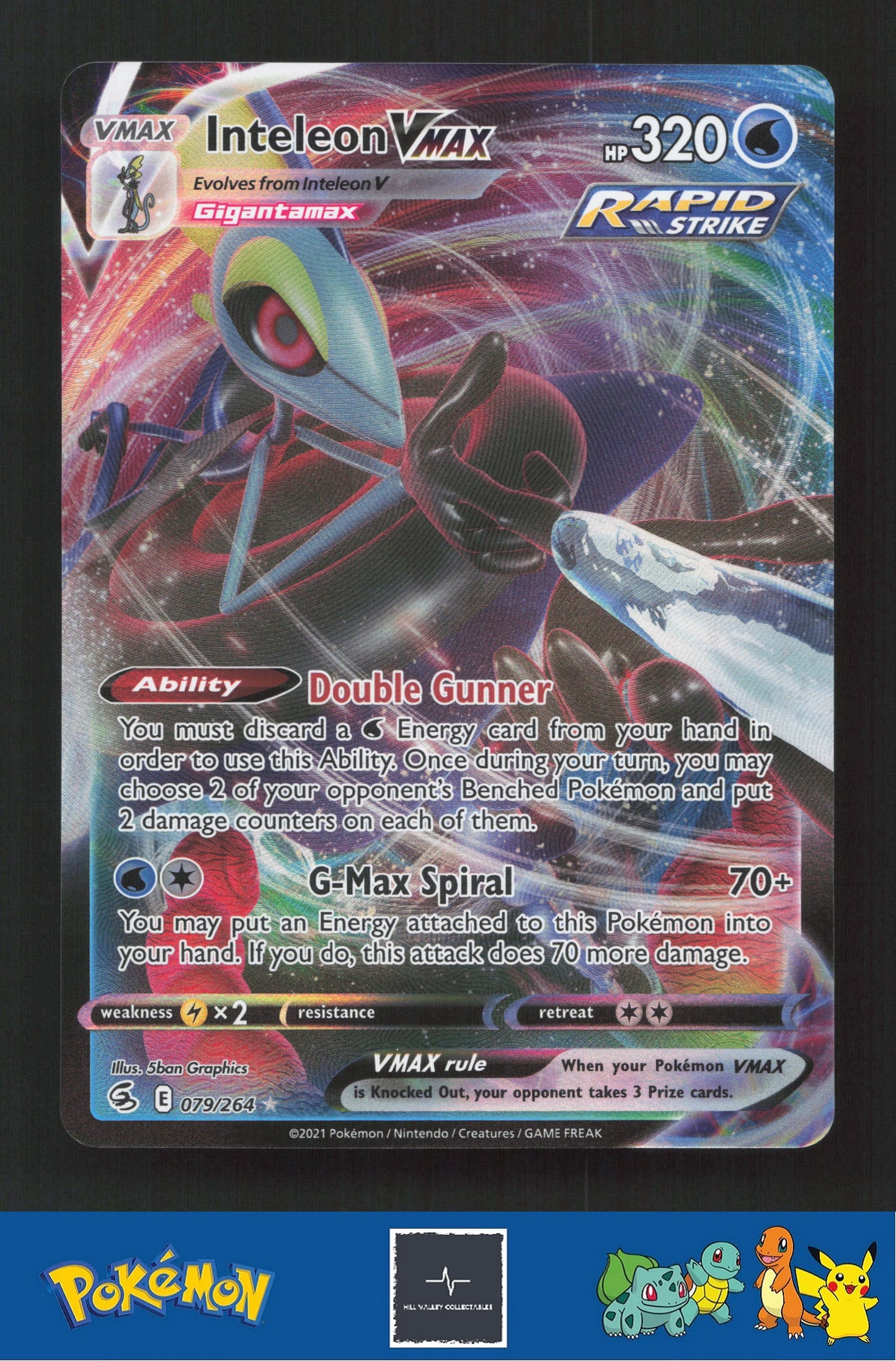 2021 Pokemon SWSH Fusion Strike 079/264 Inteleon VMAX