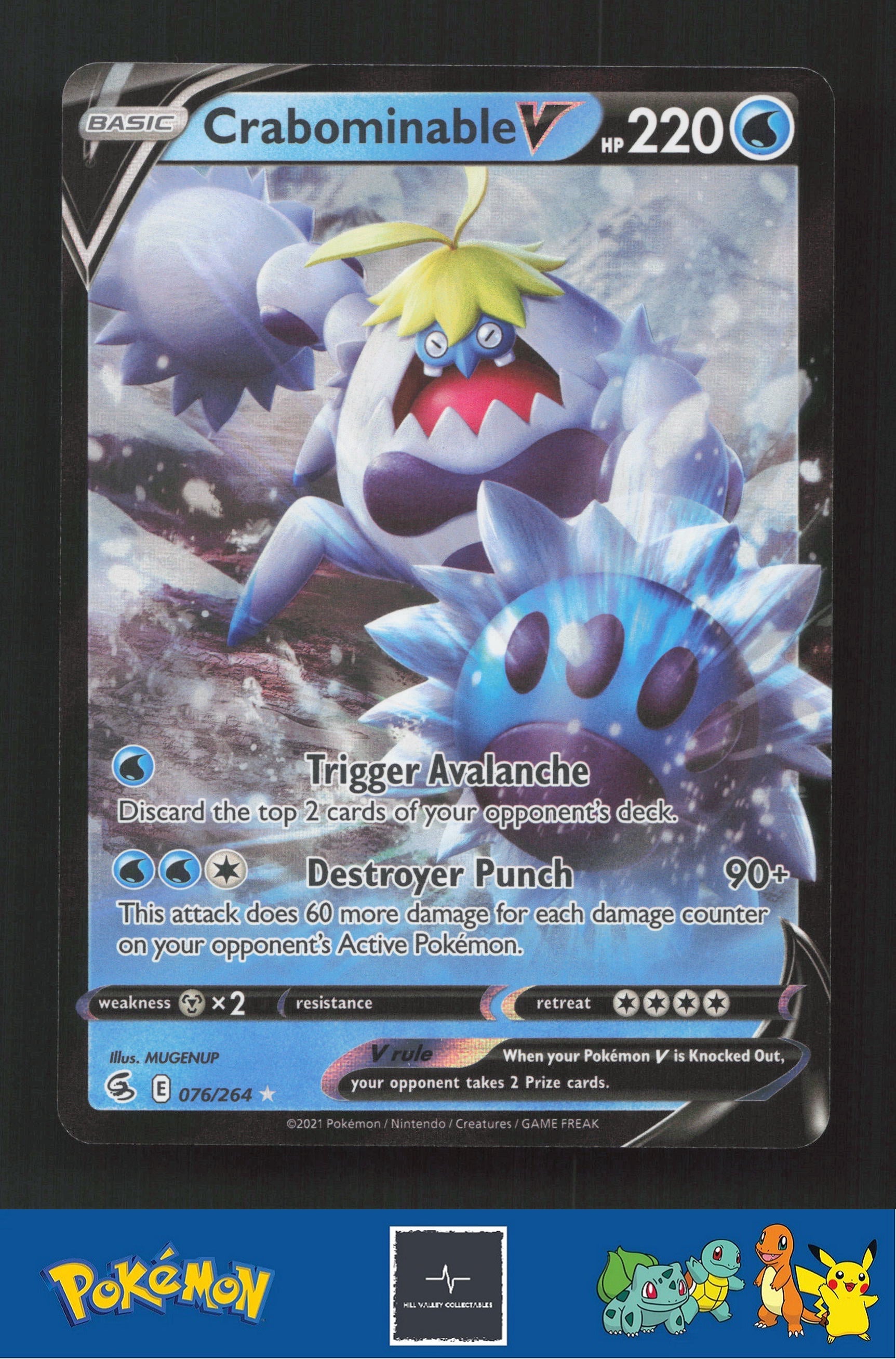 2021 Pokemon SWSH Fusion Strike 076/264 Crabominable V