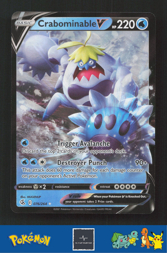 2021 Pokemon SWSH Fusion Strike 076/264 Crabominable V