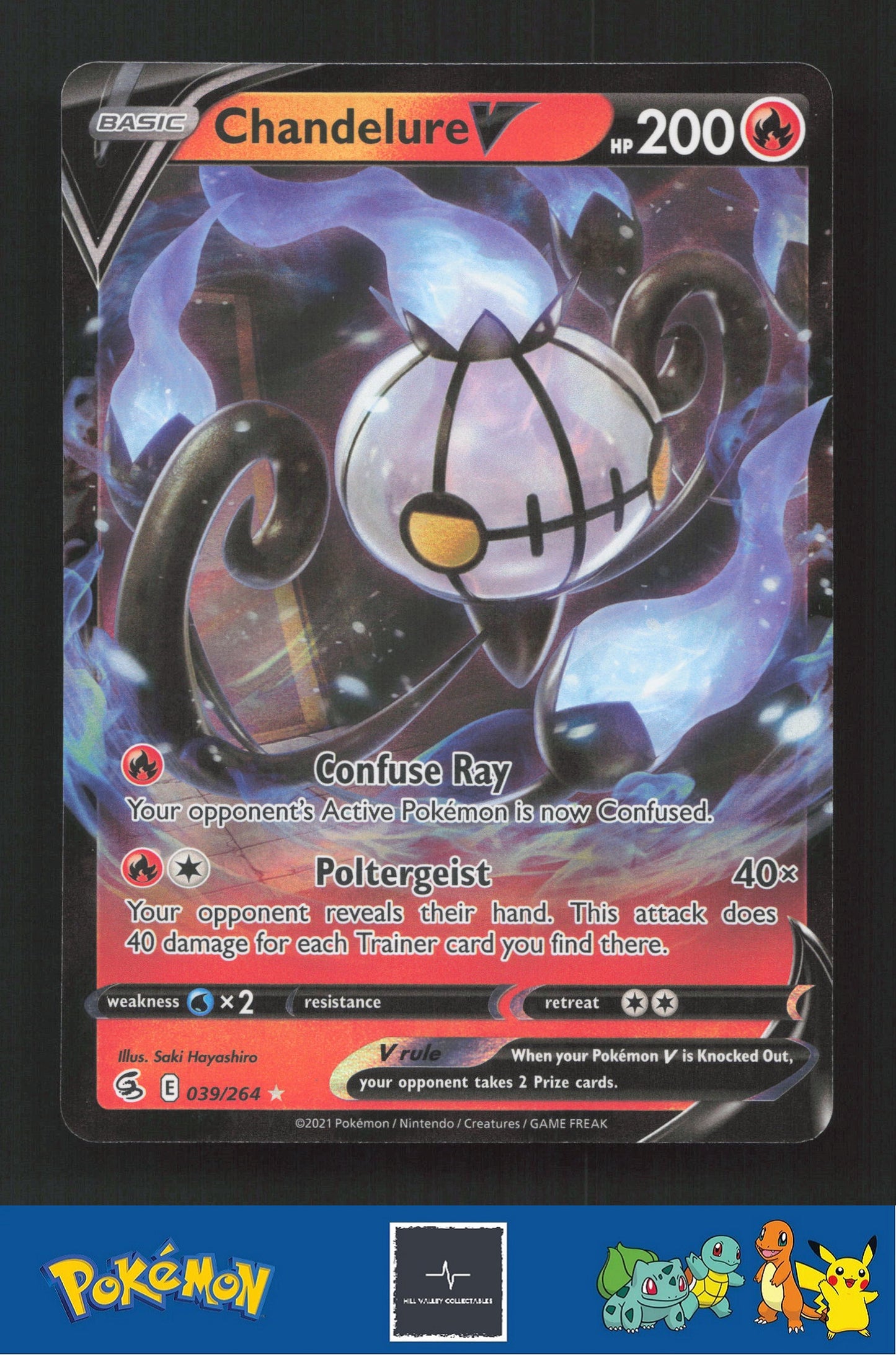 2021 Pokemon SWSH Fusion Strike 039/264 Chandelure V
