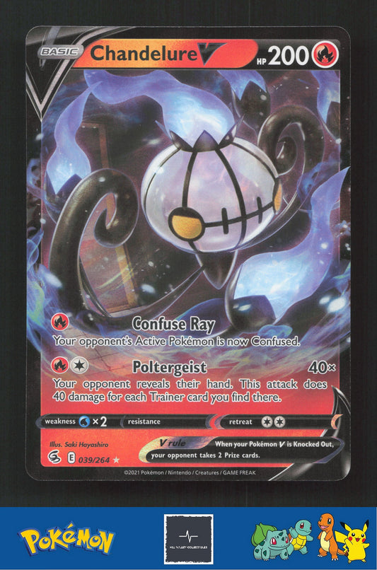 2021 Pokemon SWSH Fusion Strike 039/264 Chandelure V