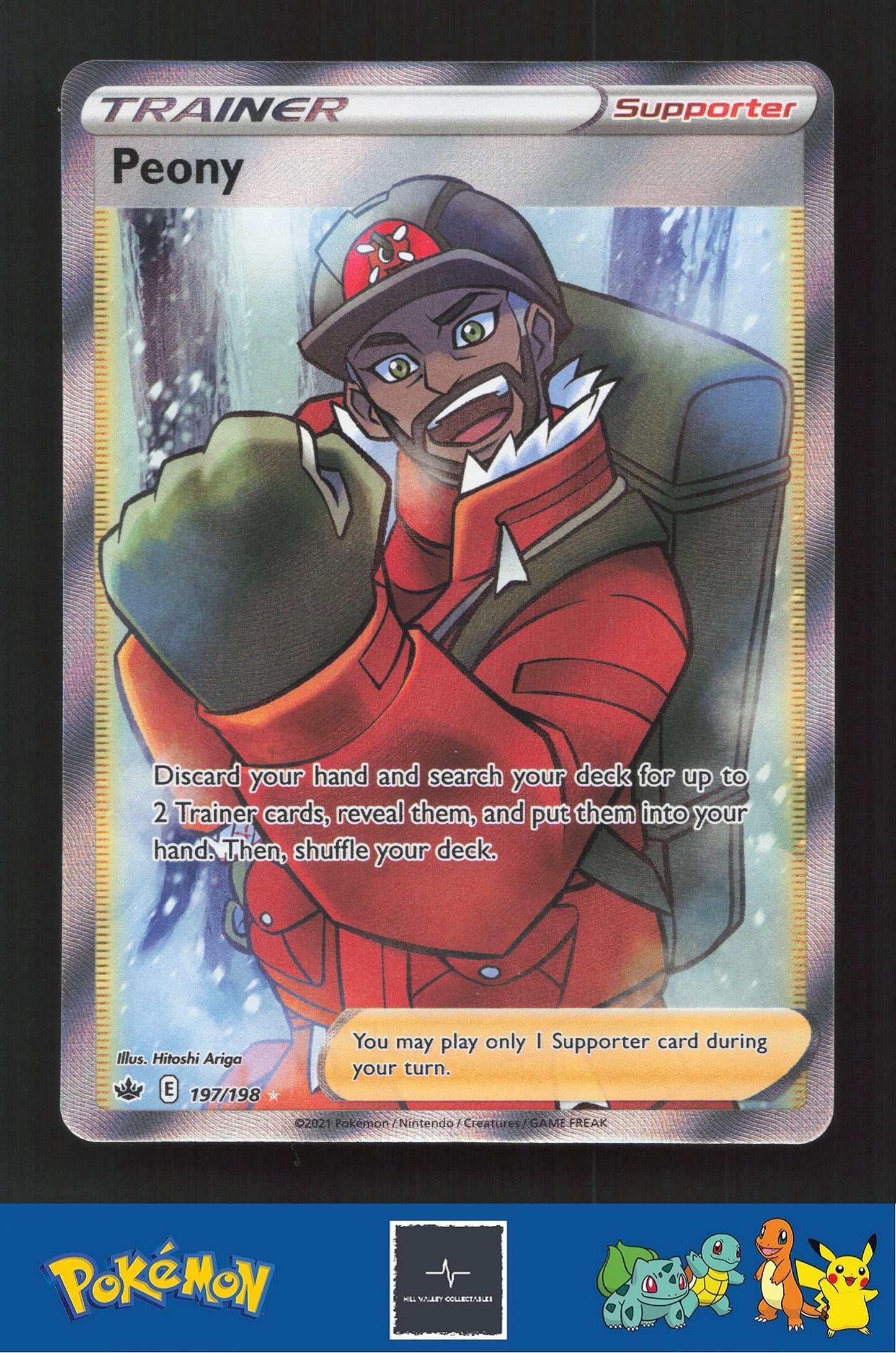 2021 Pokemon SWSH Chilling Reign 197/198 Peony