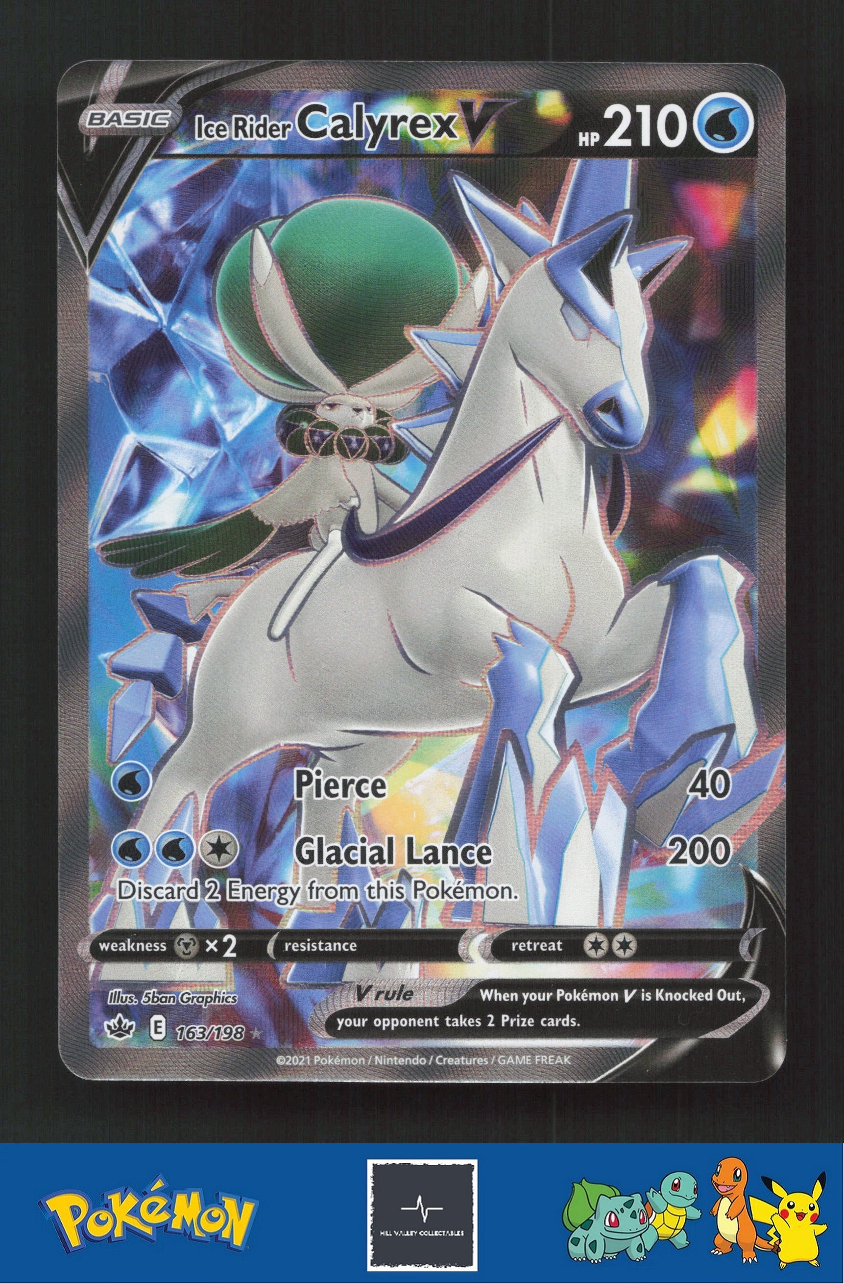 2021 Pokemon SWSH Chilling Reign 163/198 Ice Rider Calyrex V