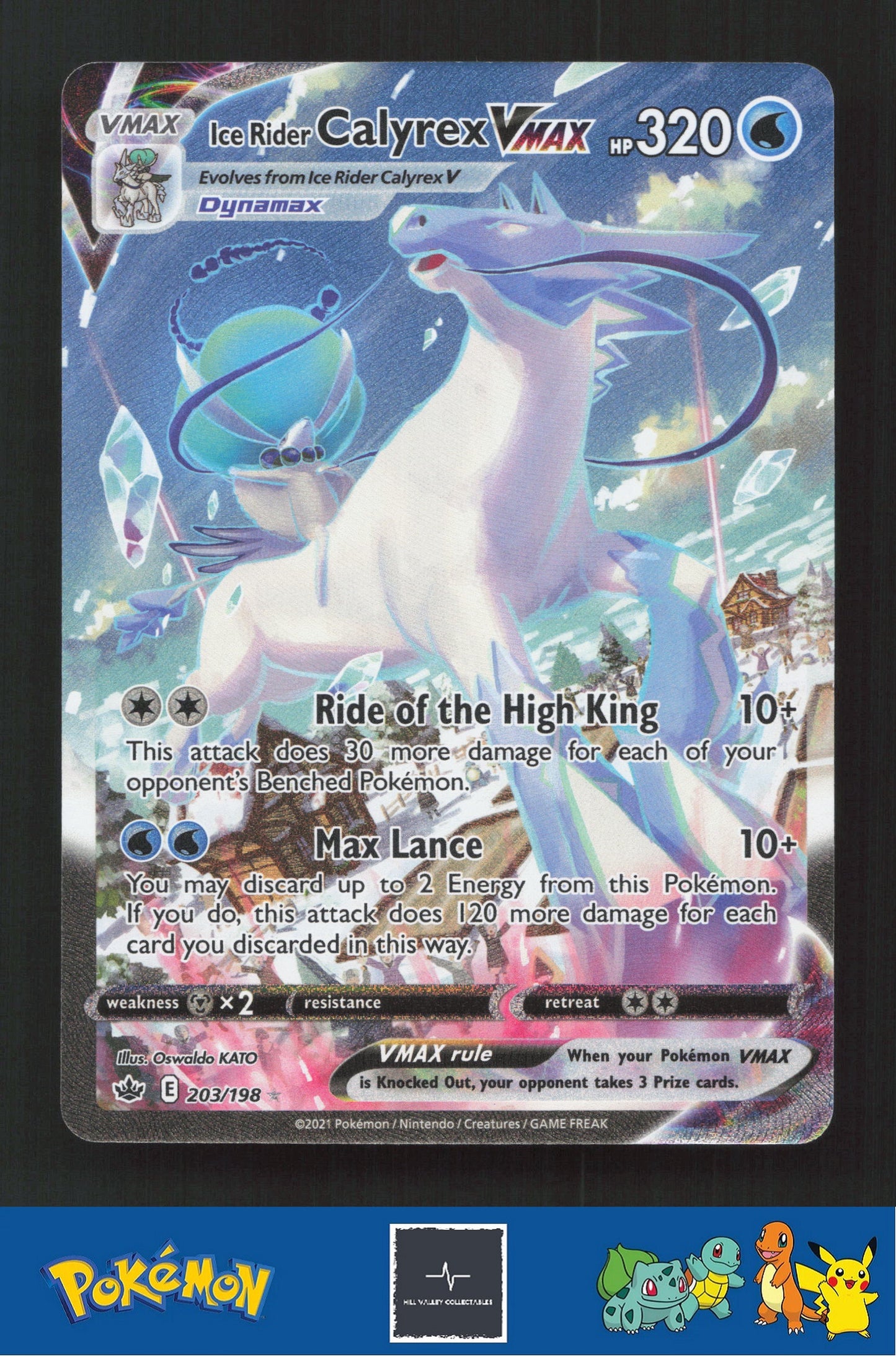2021 Pokemon SWSH Chilling Reign 203/198 Ice Rider Calyrex VMAX
