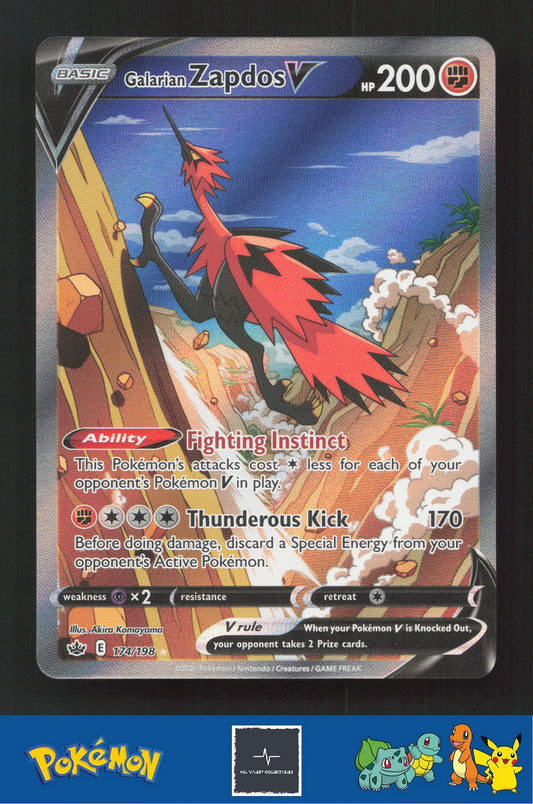 2021 Pokemon SWSH Chilling Reign 174/198 Galarian Zapdos V