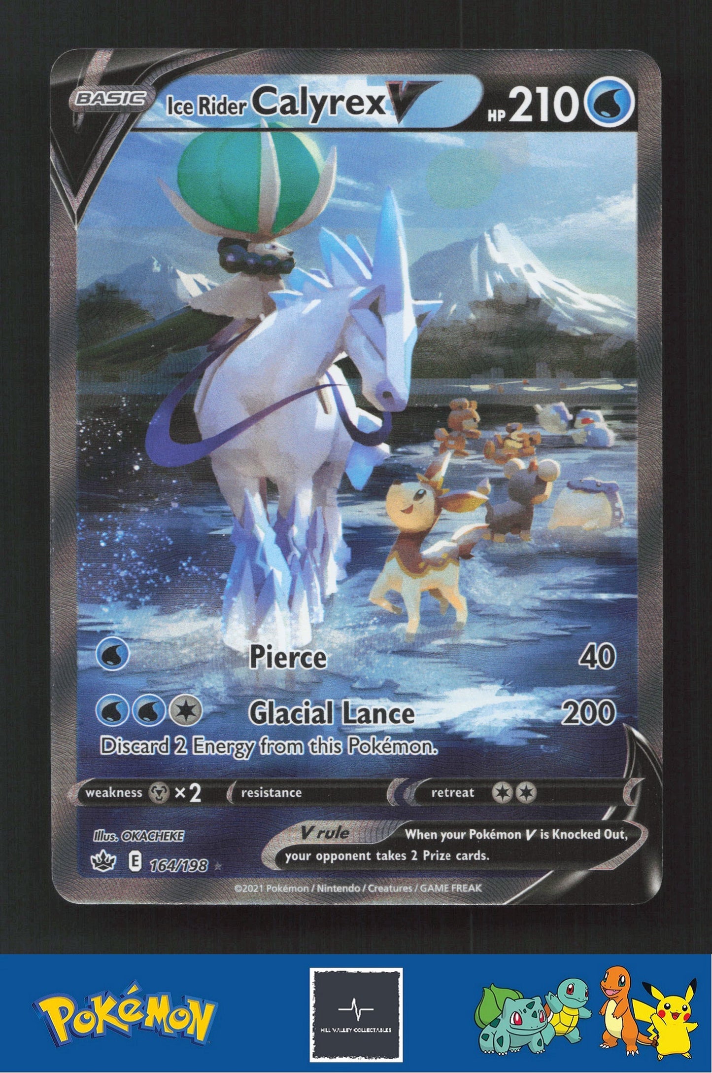 2021 Pokemon SWSH Chilling Reign 164/198 Ice Rider Calyrex V