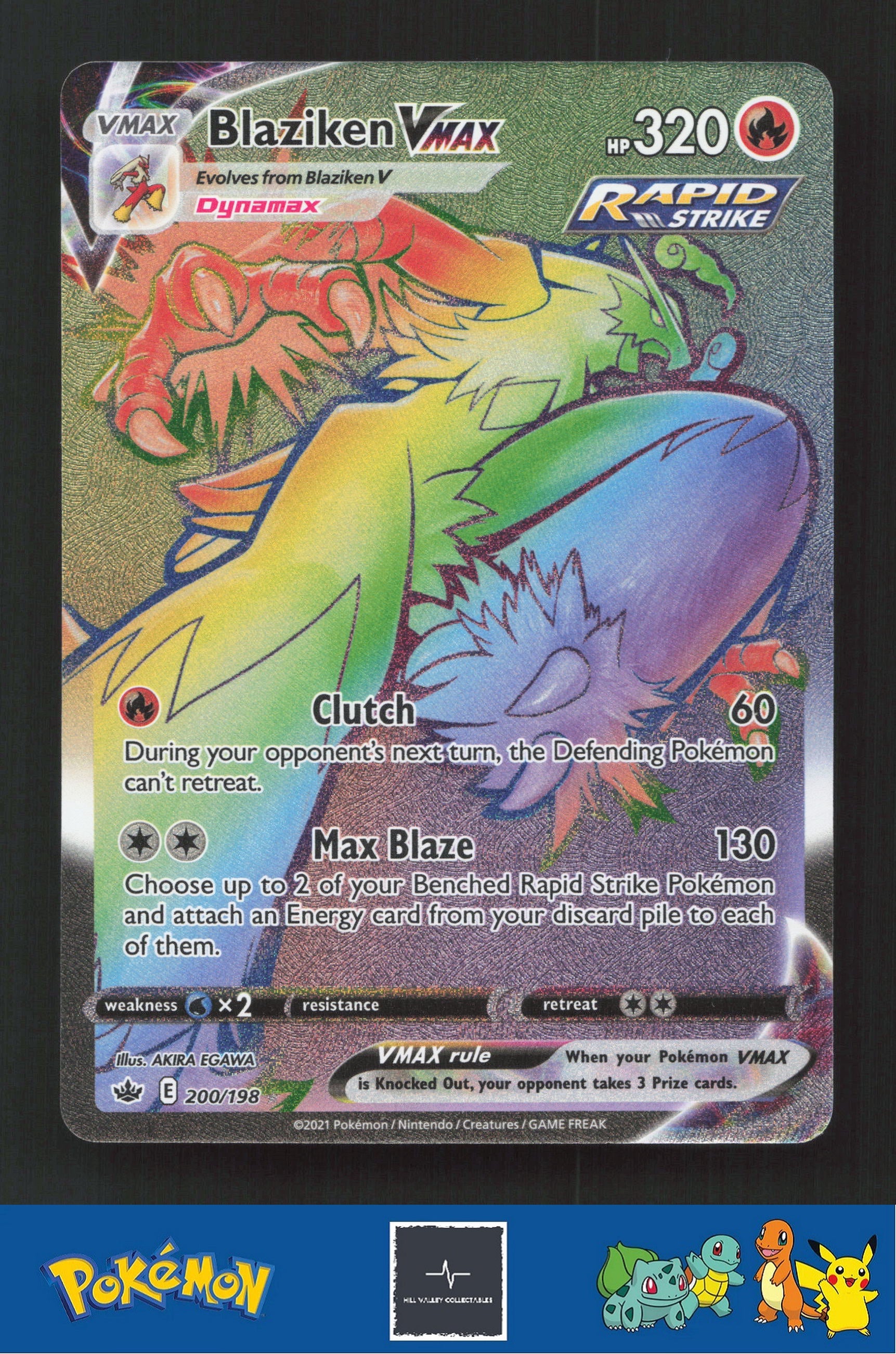 2021 Pokemon SWSH Chilling Reign 200/198 Blaziken VMAX