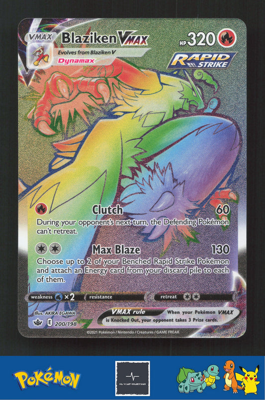 2021 Pokemon SWSH Chilling Reign 200/198 Blaziken VMAX