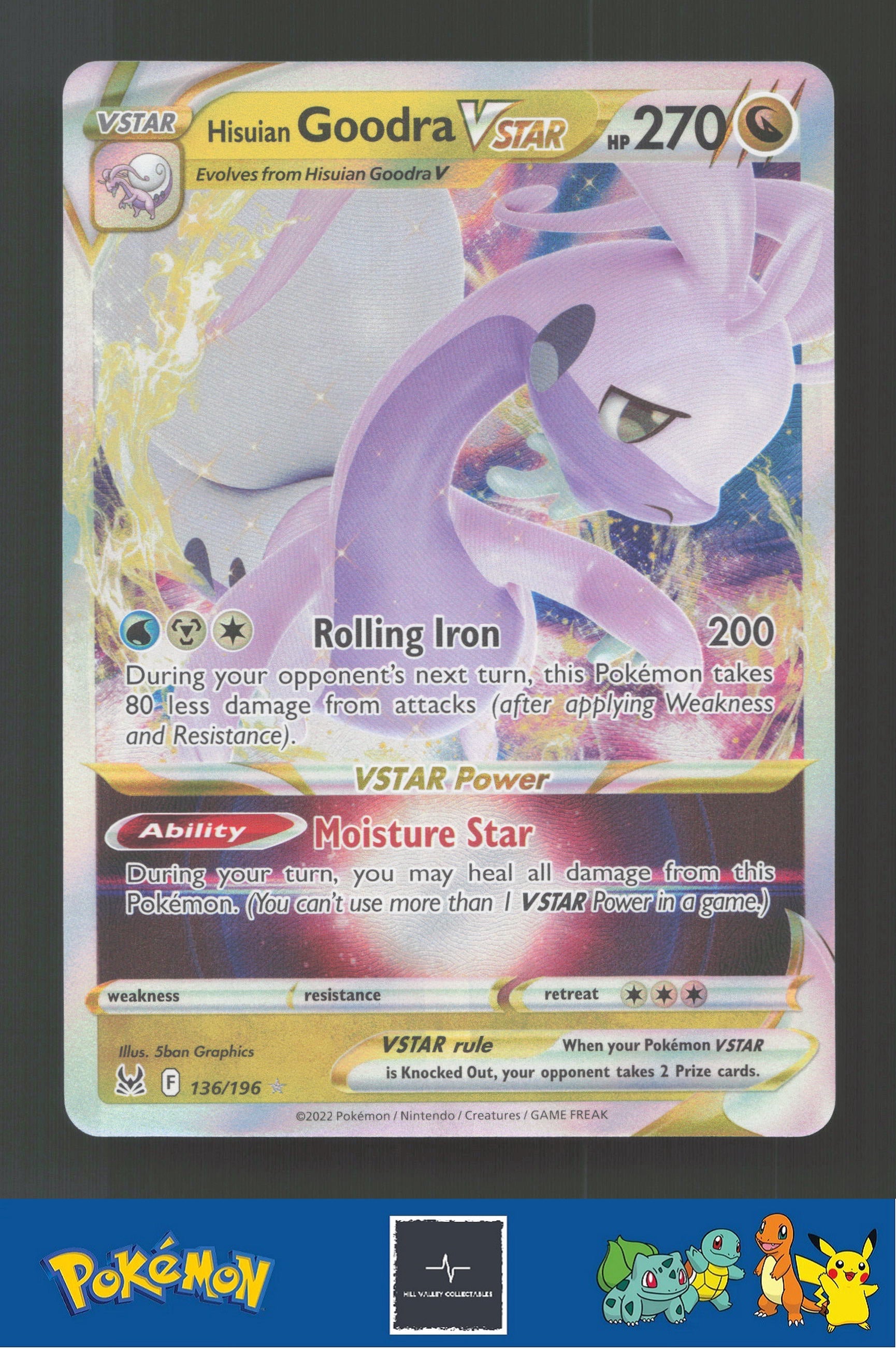 2022 Pokemon Lost Origin 136/196 Hisuian Goodra Vstar