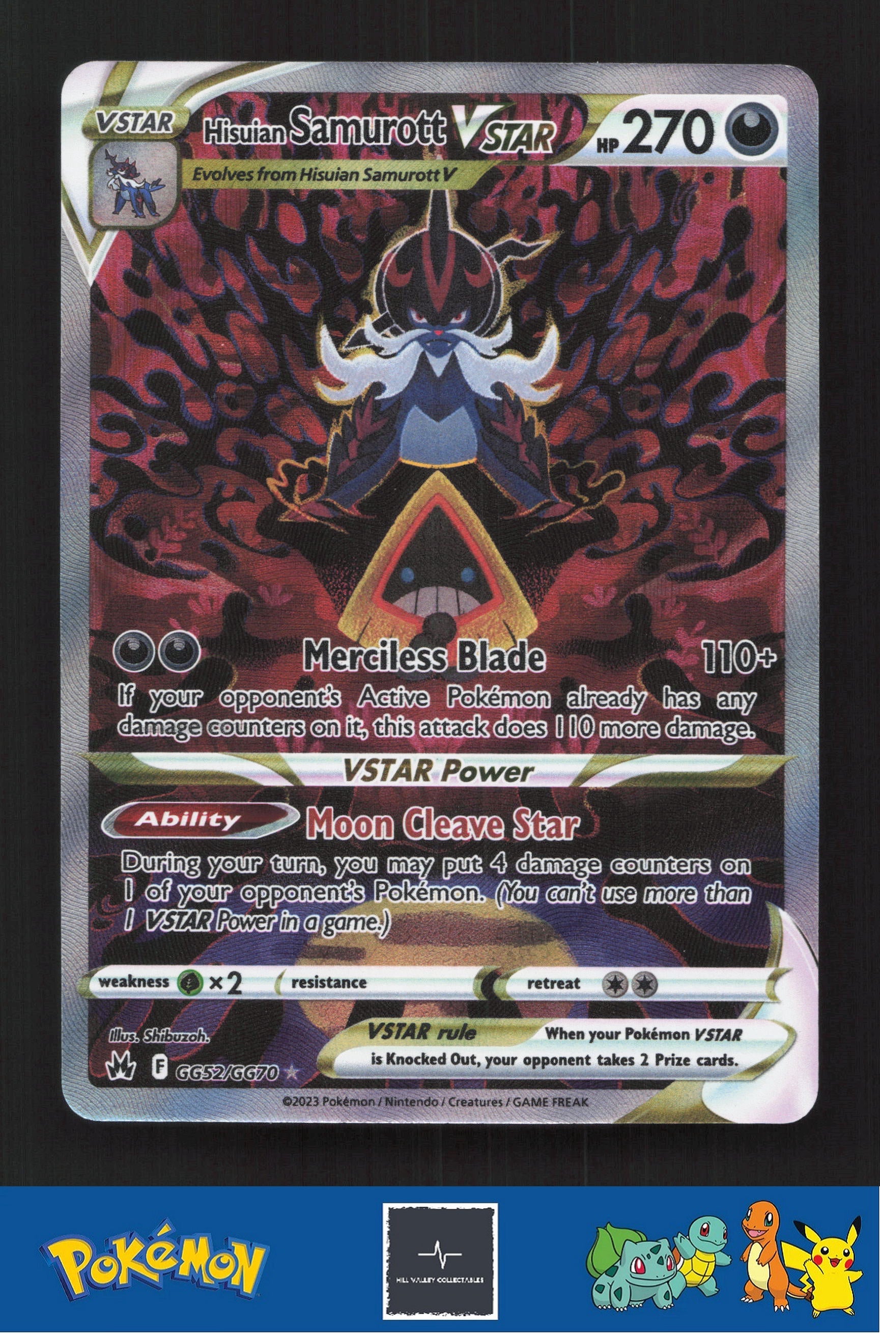 2023 Pokemon SWSH Crown Zenith GG52/GG70 Hisuian Samurott Vstar