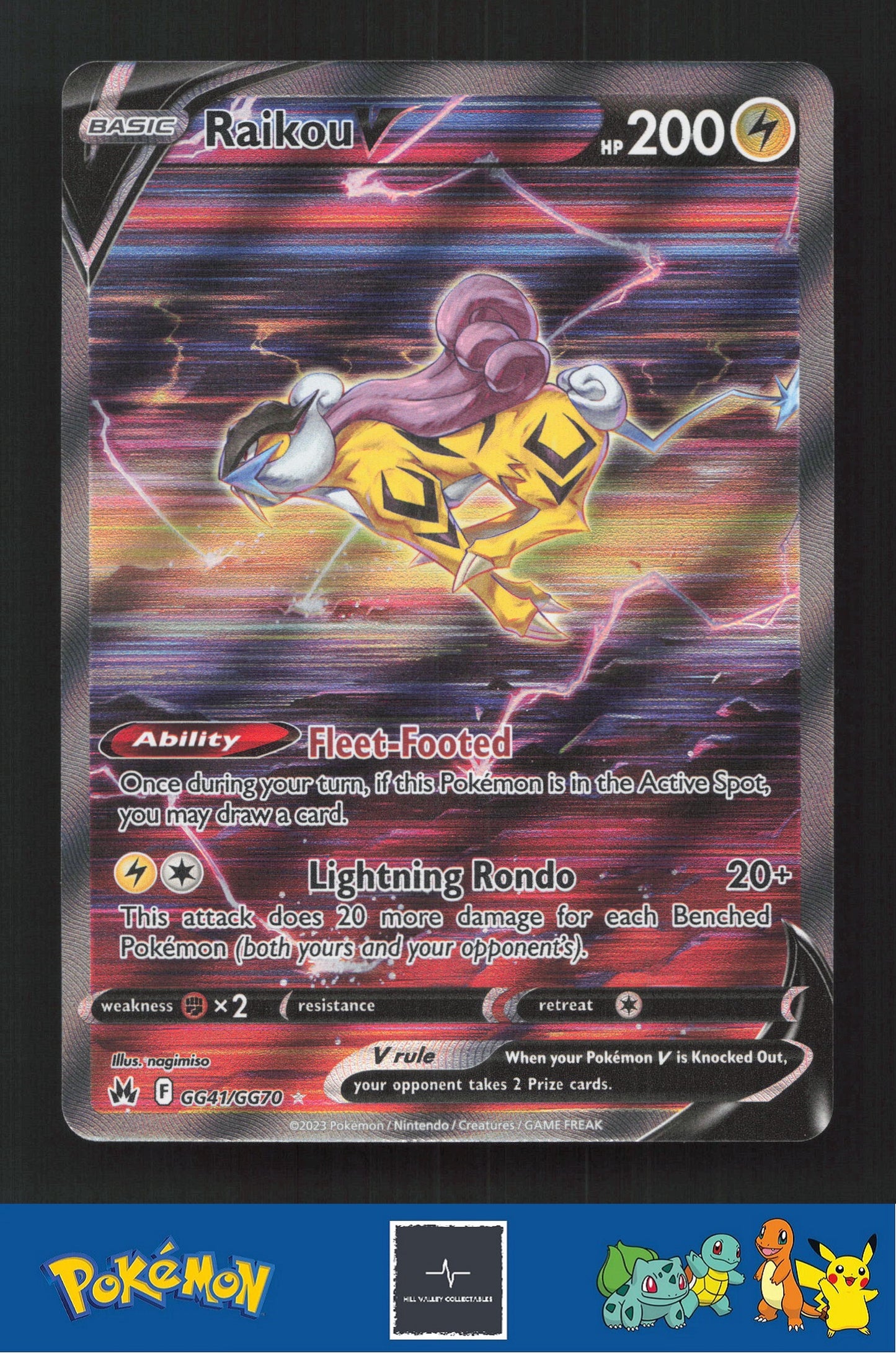 2023 Pokemon SWSH Crown Zenith GG41/GG70 Raikou V