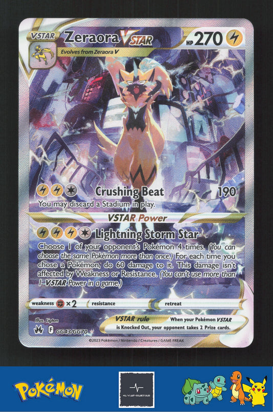 2023 Pokemon SWSH Crown Zenith GG43/GG70 Zeraora Vstar