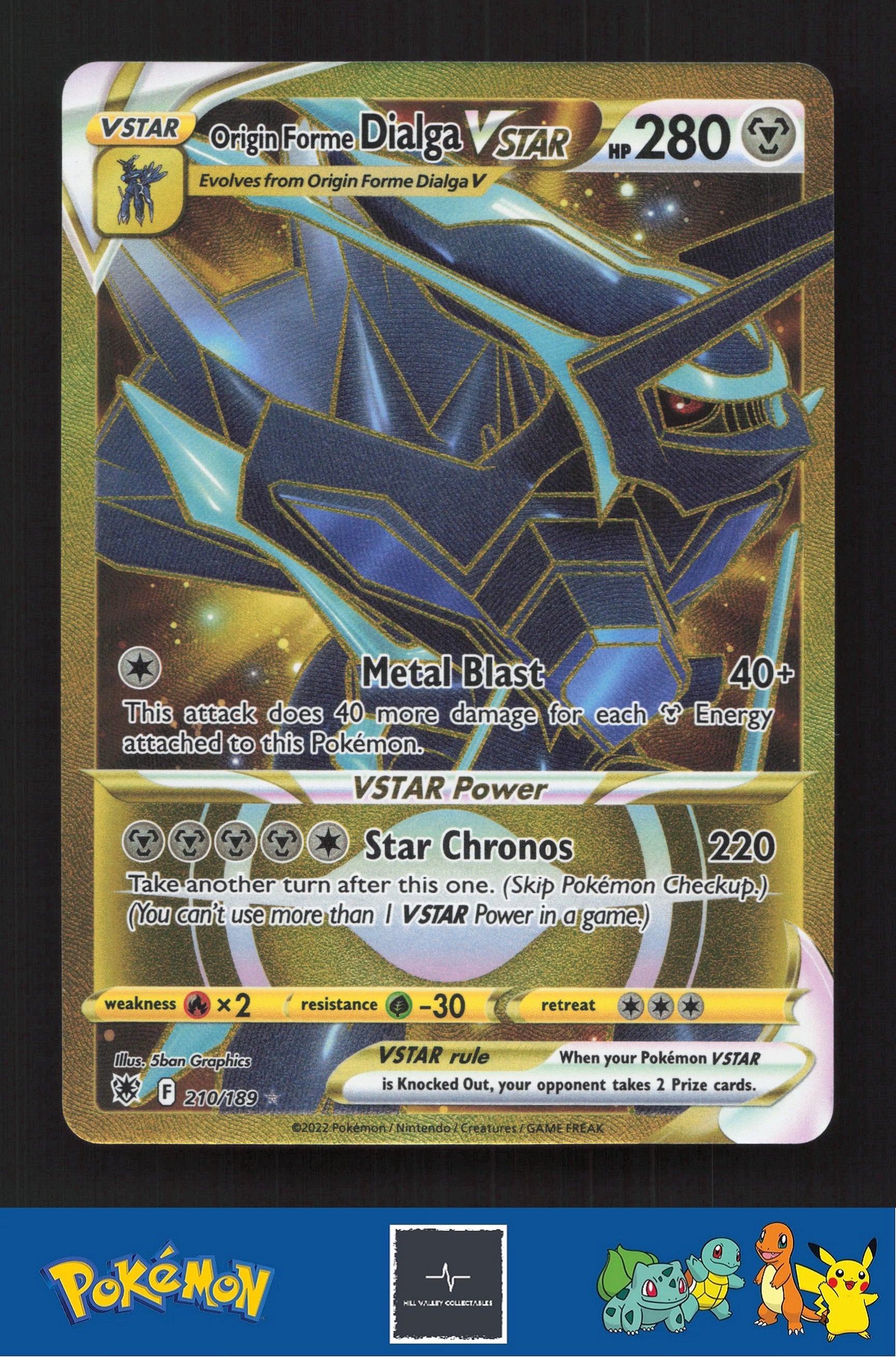 2022 Pokemon SWSH Astral Radiance 210/189 Origin Forme Dialga Vstar