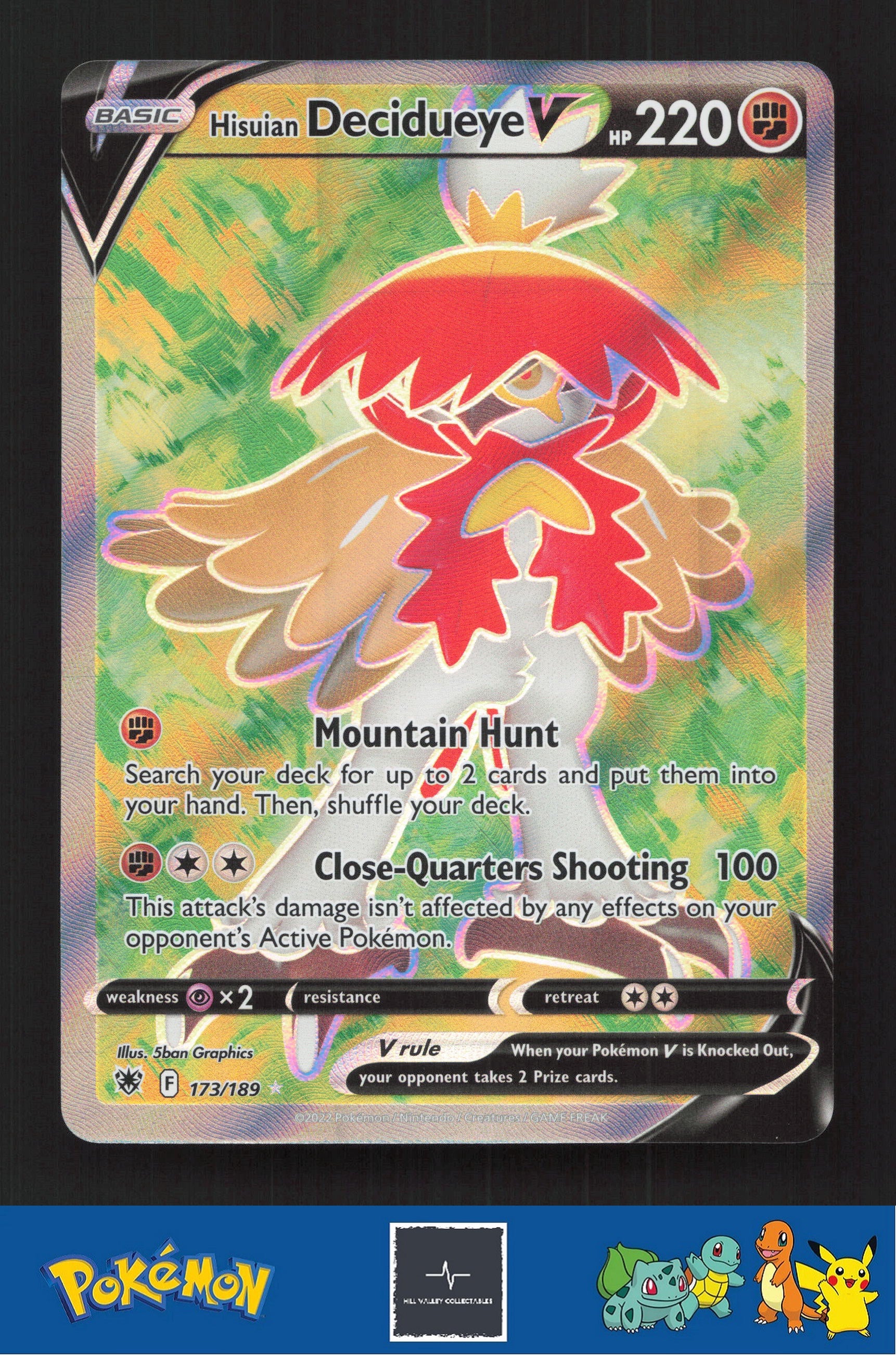 2022 Pokemon SWSH Astral Radiance 173/189 Hisuian Decidueye V