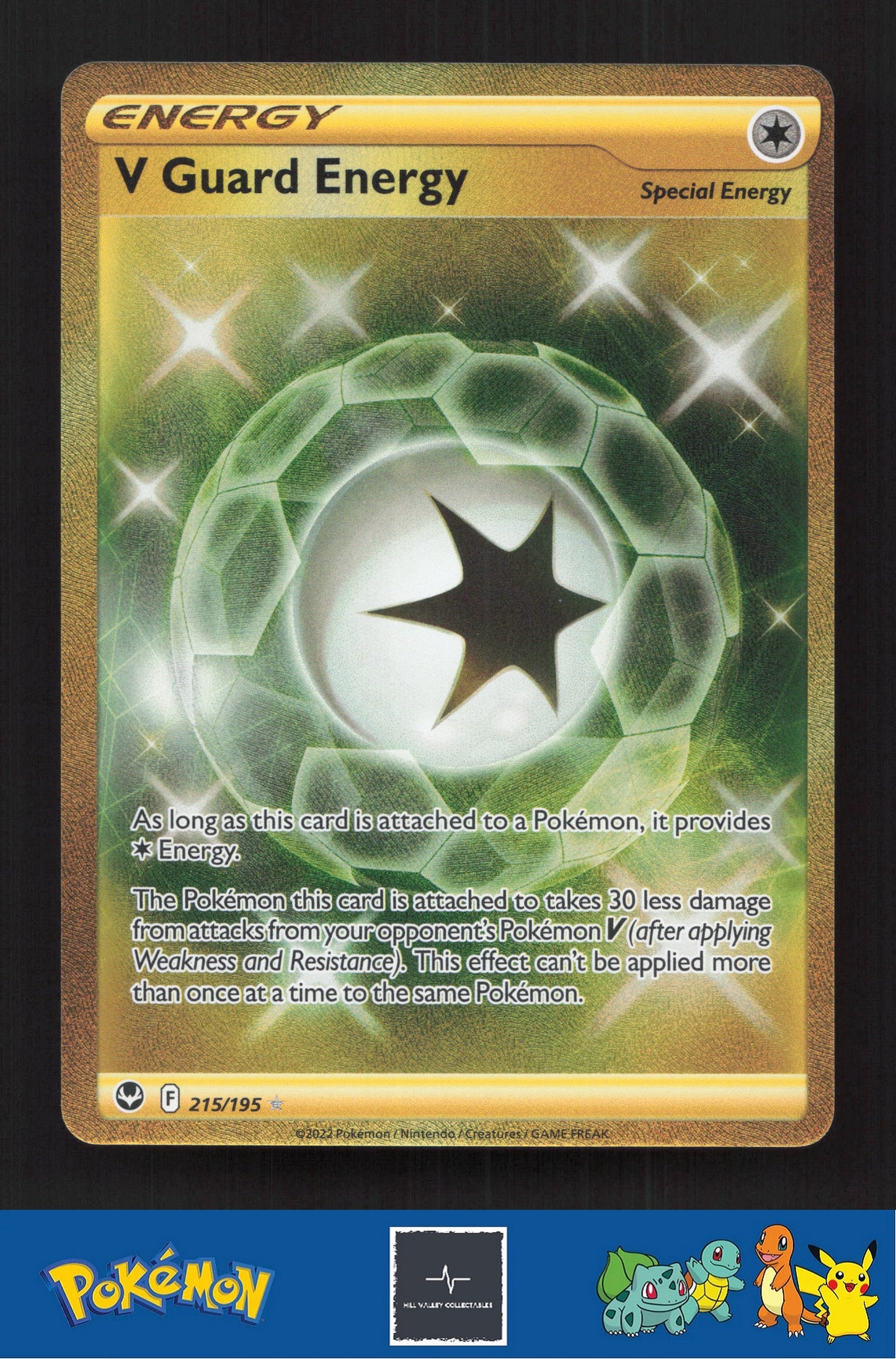 2020 Pokemon SWSH Silver Tempest 215/195 V Guard Energy